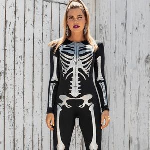 Tipsy Elves Shimmer skeleton bodysuit